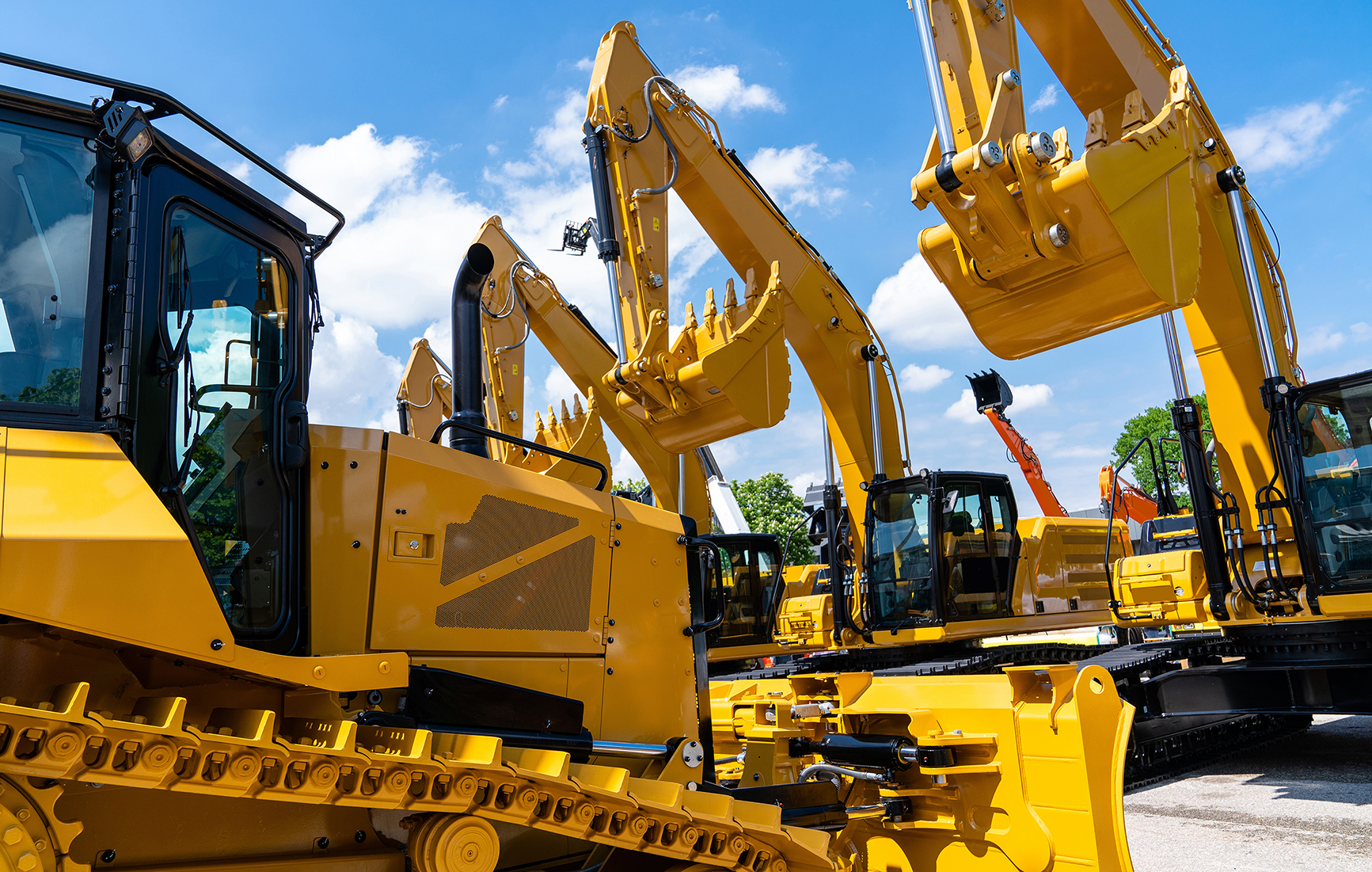 Fleet,Of,Yellow,Construction,Machines.